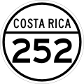 Roadshield of Costa Rica National Secondary Route 252