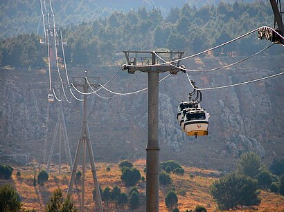 איך מגיעים באמצעות תחבורה ציבורית  לרכבל צוק מנרה? - מידע על המקום