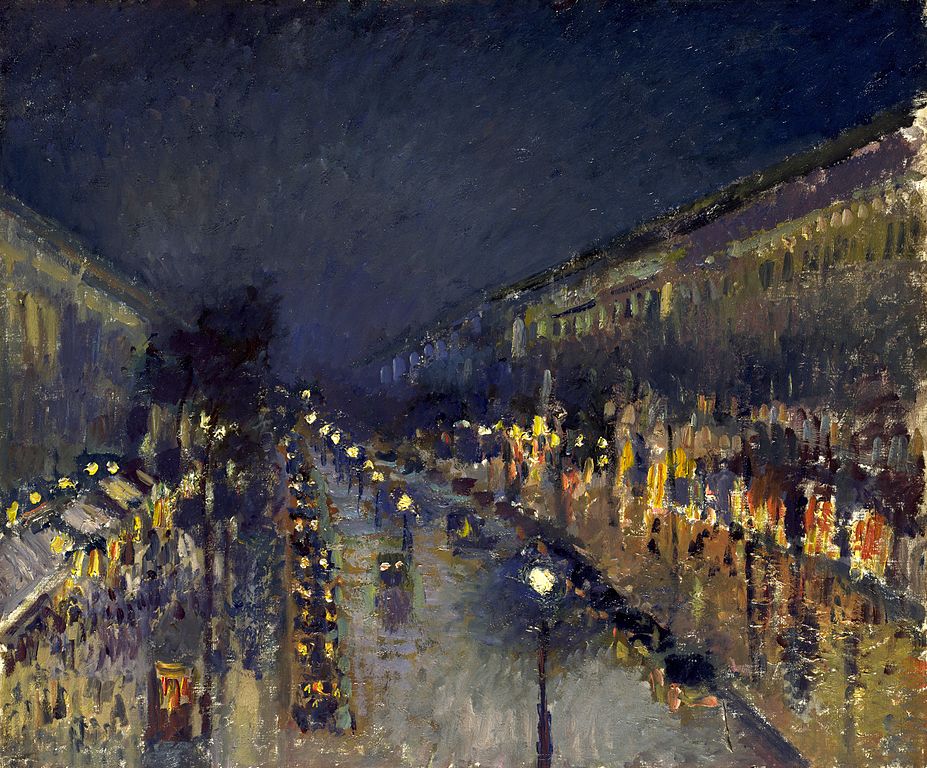 https://upload.wikimedia.org/wikipedia/commons/thumb/8/82/Camille_Pissarro%2C_The_Boulevard_Montmartre_at_Night%2C_1897.jpg/927px-Camille_Pissarro%2C_The_Boulevard_Montmartre_at_Night%2C_1897.jpg