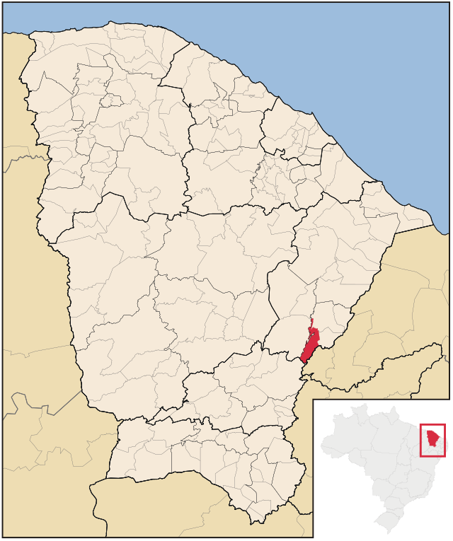 Localização de Pereiro no Ceará