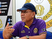 Che Ku Marzuki during one the press conference during his tenure at Malaysia Super League side Terengganu in 2016. Che Ku Marzuki Manage Terengganu 2016.jpg