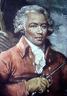 Portrait of virtuoso violinist and champion fencer Chevalier de Saint-Georges in 1787