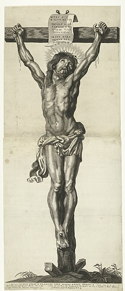 File:Christus aan het kruis Serie van Ecce Homo, de gekruisigde Christus, Maagd Maria en Johannes de Evangelist, RP-P-BI-2751.jpg