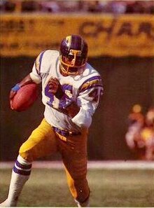 Former Cal running Chuck Muncie pictured with the San Diego Chargers in 1981 set several Cal school records and finished as runner-up for the Heisman Trophy in 1975. Chuck Muncie SD.jpg