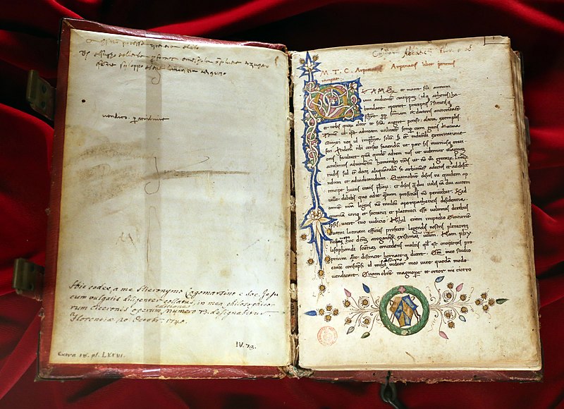 File:Cicerone, de officiis, toscana XV secolo (pluteo 76.18) 01.jpg