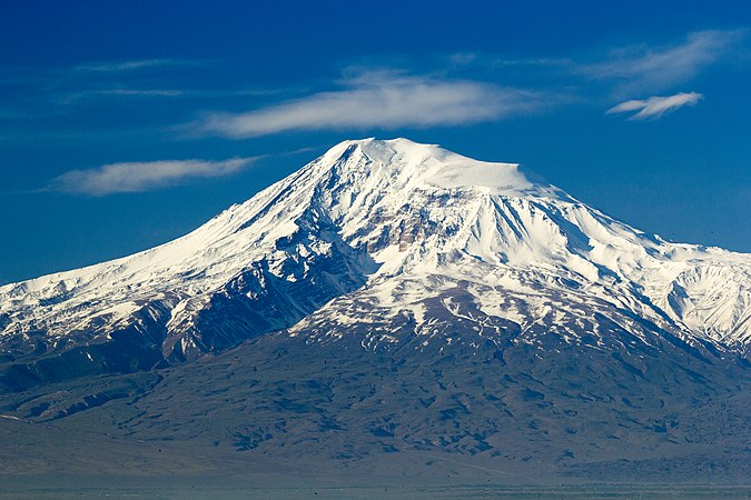 Mount Ararat in Turkey, as viewed from Yerevan, Armenia
