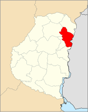 Location of Concordia Department within Entre Ríos Province