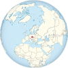Czech Republic on the globe (Europe centered).svg