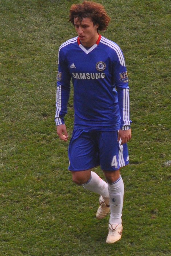 David Luiz playing for Chelsea in 2011