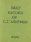 Diary of Charles Whitman (front cover)