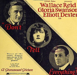 <i>Dont Tell Everything</i> 1921 film