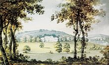 "Downes, seat of James Buller Esq", watercolour by Rev. John Swete (1752-1821) dated 1797 DownesCreditonByJohnSwete1797.JPG