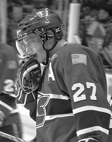 Bowman with the Spokane Chiefs during the 2009 WHL playoffs Drayson Bowman 2009.jpg