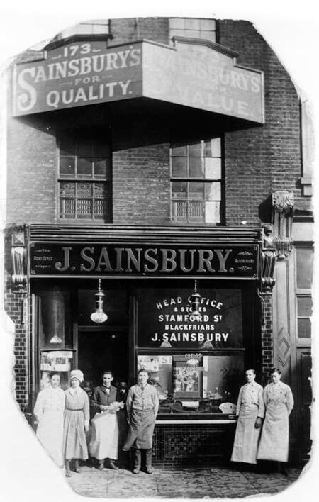 Sainsbury's first shop in Drury Lane c. 1919