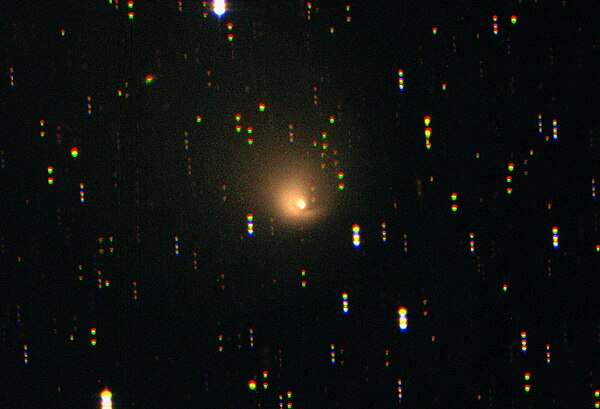 Comet Hale–Bopp in 2001, at a distance of nearly two billion kilometres from the Sun. Credit: ESO