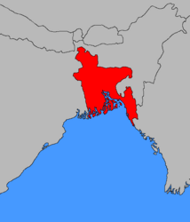 Ubicación de East Bengal
