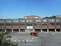 Shot of the East New York Bus Depot from the BMT Jamaica Line