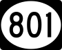 Highway 801 marker