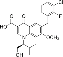 Estrutura química de Elvitegravir