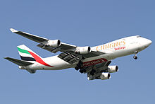 Boeing 747-400ERF faisant partie de l'ancienne flotte d'Emirates SkyCargo