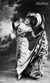 Emma Meissner i operetten Frånskilda frun på Oscarsteatern 1906.