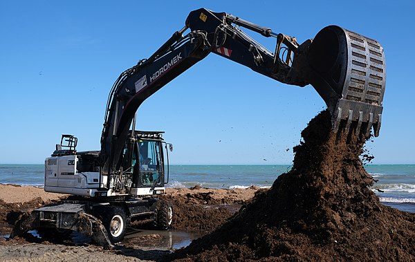 An excavator in Alicante, Spain