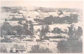 Photo of Falkenberg in the 1860s. Falkenberg Bridge can be found in the centre of the image. Falkenberg Sweden 1860s.jpg