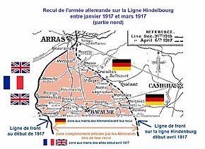 Carte de la ligne Hindenburg.