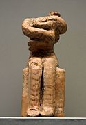Female figurine of a woman holding a baby, Sesklo, Neolithic, 4800–4500 BC