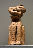 Female figurine of a woman holding a baby, Sesklo, Neolithic, 4,800–4,500 BC