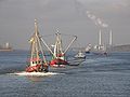 Elbfischerdemo auf der Elbe bei Blankenesse