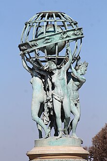 Les Quatre parties du monde (1874), bronze, Paris, place Ernest-Denis