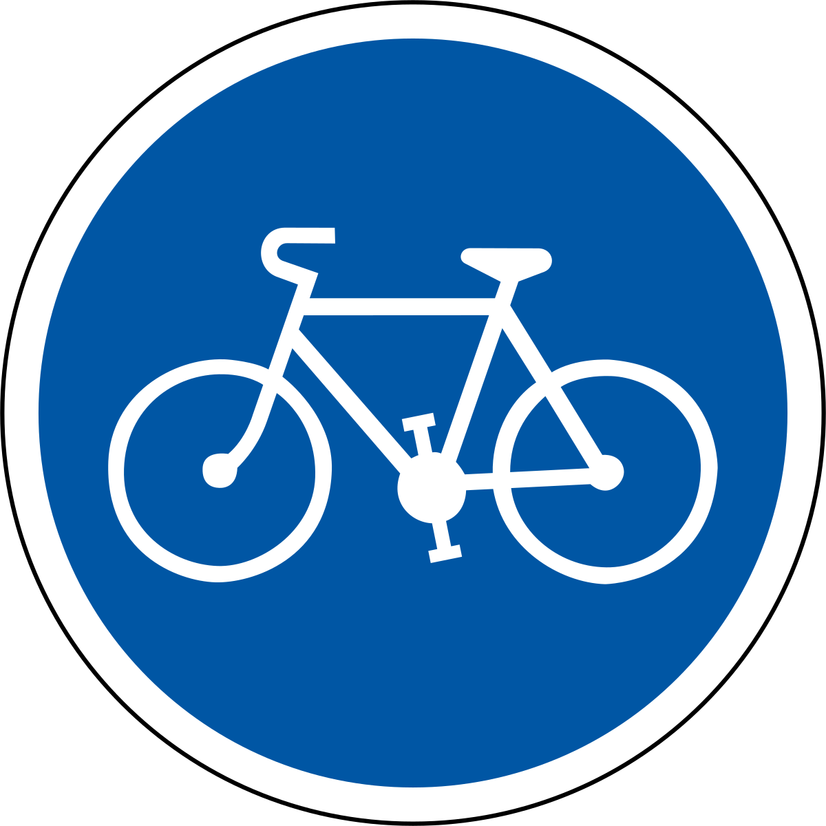 Panneau de signalisation d une piste ou bande cyclable obligatoire en France — Wikipédia