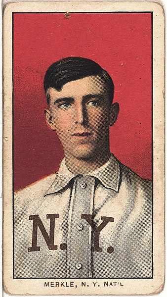 File:Fred Merkle, New York Giants, baseball card portrait LCCN2008676501.jpg