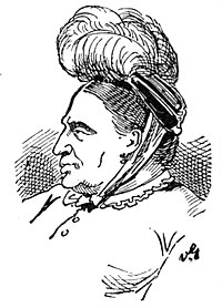 Fredericka Mandelbaum, who owned the warehouse where the robbery was practiced in Fredericka Mendelbaum.JPG