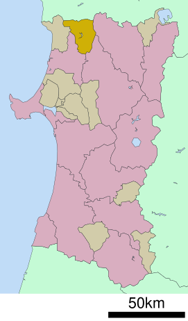 Lokasi Fujisato di Prefektur Akita