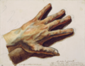 Théodore Géricault Main gauche de l'artiste 1823 ?