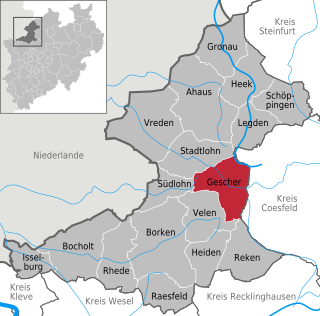 Gescher Place in North Rhine-Westphalia, Germany