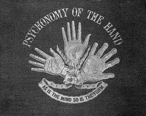 Gold stamped front cover of The Psychonomy of the Hand