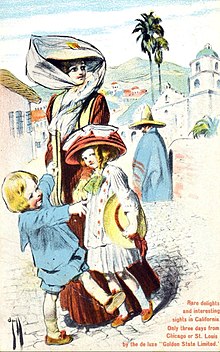 1911 postcard. The railroad hired American illustrator Rose O'Neill to produce some of its promotional material.