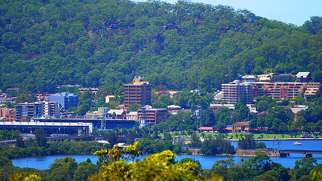 Central Gosford viewed from Kariong