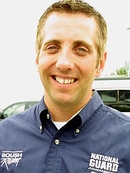Greg Biffle (pictured in 2004) led more laps than any other driver, 113, but finished third after an incorrect tire strategy. GregBiffle.jpg