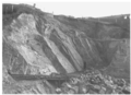 The quartzite quarry at Cottessen around 1950