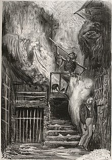 Gustave Doré, La Rue de la Vieille-Lanterne : le Suicide de Gérard de Nerval, 1855.