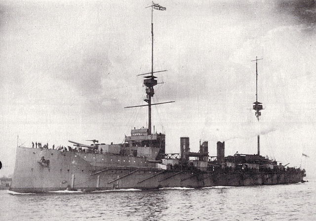 HMS Shannon, a Minotaur-class armoured cruiser