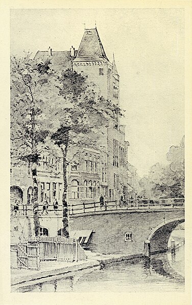 File:HUA-4657-Gezicht op de Oudegracht Weerdzijde te Utrecht met op de voorgrond rechts een gedeelte van de Jansbrug.jpg