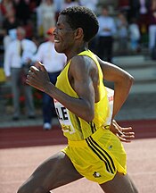 Haile Gebrselassie is regarded as one of the greatest distance runners in history. Haile Gebrselassie en 2009.jpg