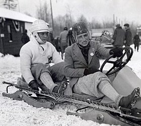 Houben (till höger) under vinterspelen 1932.