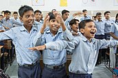 Students during a Happiness class