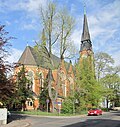 Heilig-Geist-Kirche: Church and church furnishings, plus green church square (two-part, north-eastern part see Berggartenstraße, The Prodigal Son)